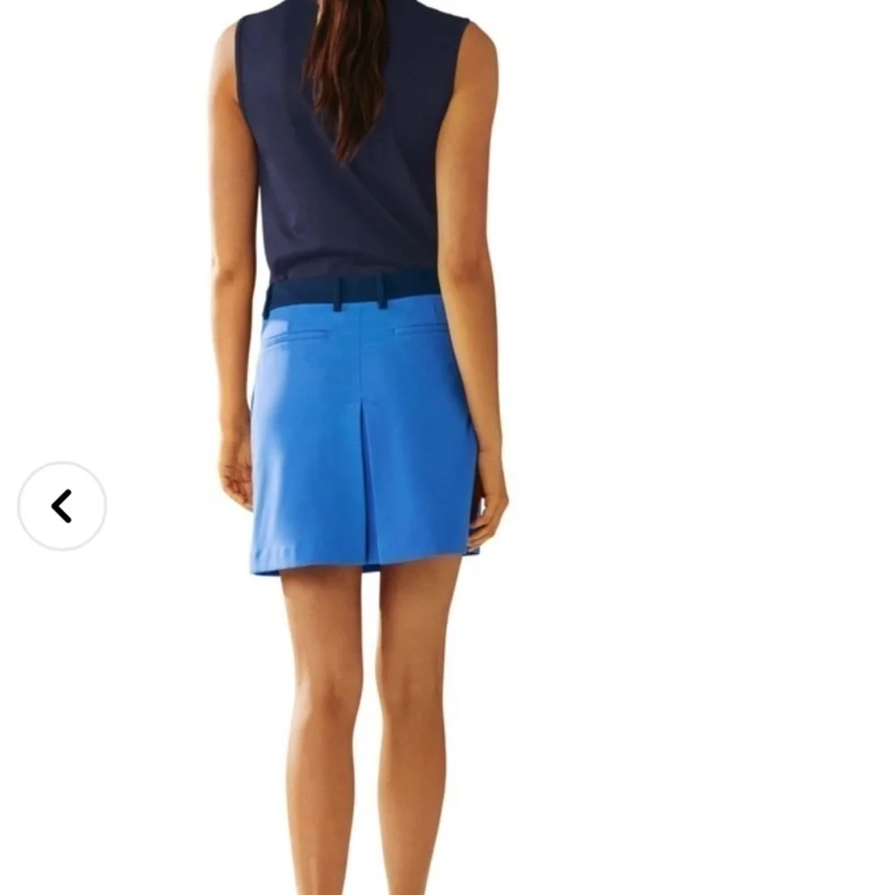 Tory Burch Two-Tone Tech Twill Golf Skirt SZ S